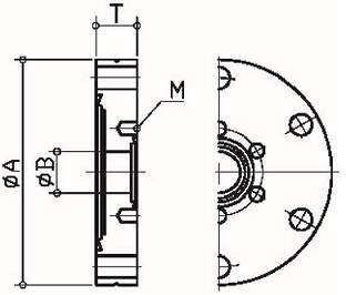 Zero length adaptor flange