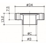 ICF fixed flange ICF34-17.3H DN-16CF
