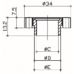 ICF rotatable flange ICF34-17.3RH DN-16CF