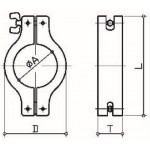 Clamping Ring NW10/16 in Aluminium